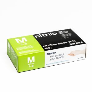 Guantes de nitrilo negro ideal para tatuar