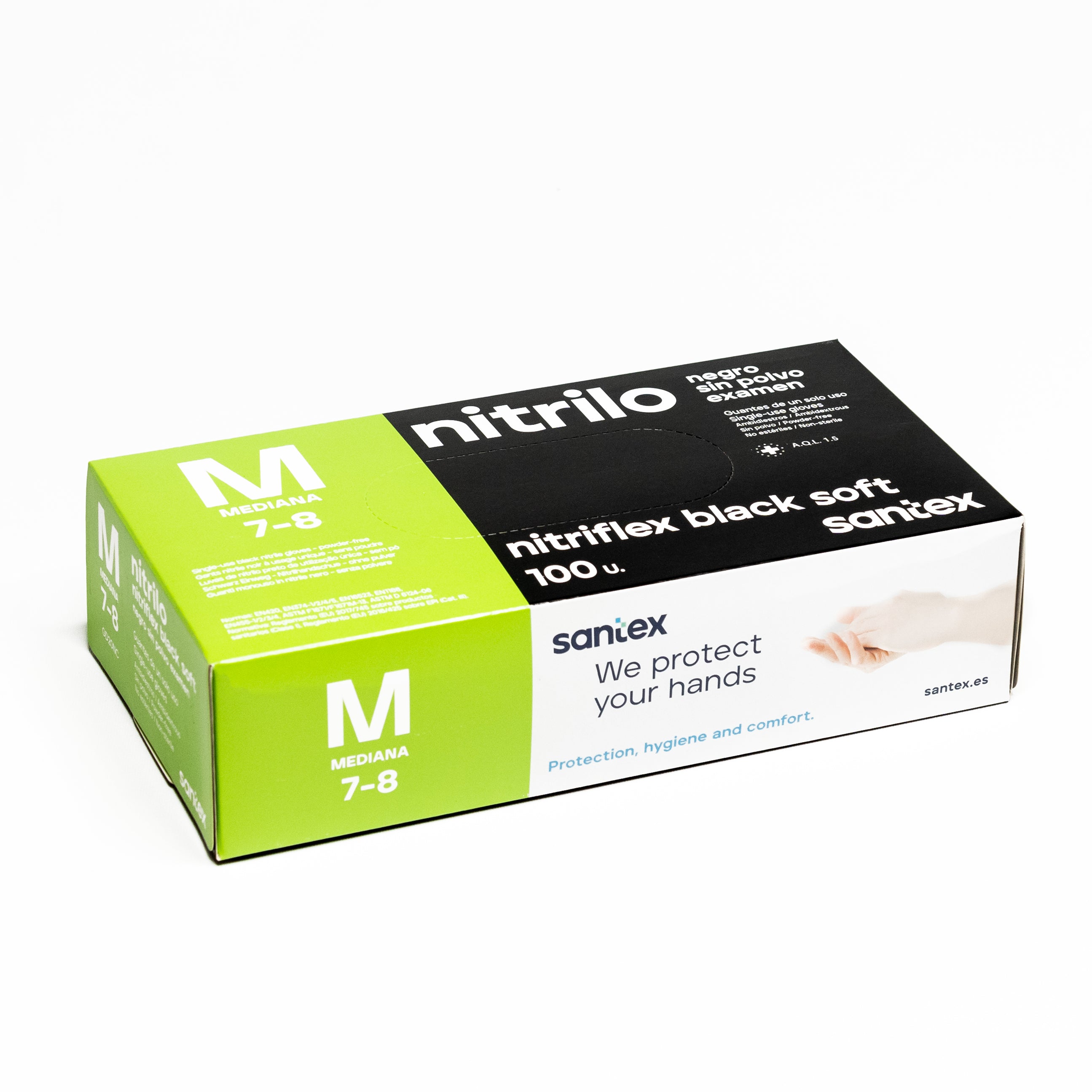 Guantes de nitrilo negro ideal para tatuar